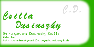 csilla dusinszky business card